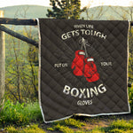 Put On Your Boxing Gloves Print Quilt