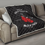 Put On Your Boxing Gloves Print Quilt