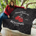 Put On Your Boxing Gloves Print Quilt
