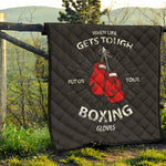 Put On Your Boxing Gloves Print Quilt