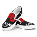 Put On Your Boxing Gloves Print White Slip On Sneakers