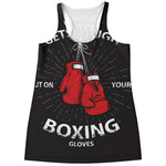 Put On Your Boxing Gloves Print Women's Racerback Tank Top