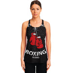 Put On Your Boxing Gloves Print Women's Racerback Tank Top