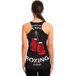 Put On Your Boxing Gloves Print Women's Racerback Tank Top