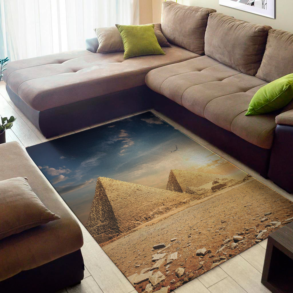 Pyramid Sunset Print Area Rug