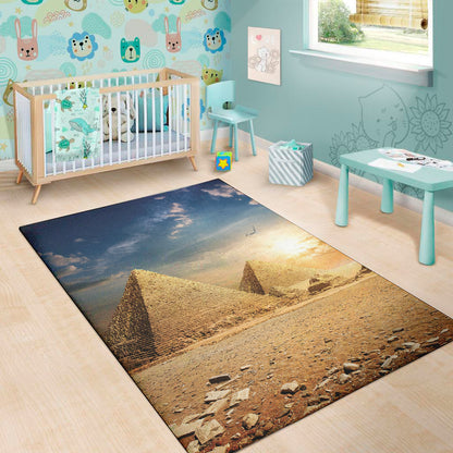 Pyramid Sunset Print Area Rug