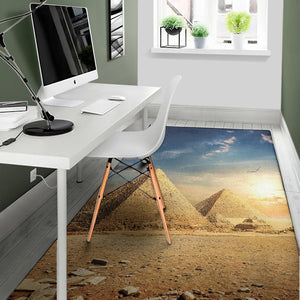 Pyramid Sunset Print Area Rug