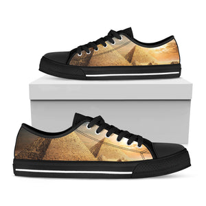 Pyramid Sunset Print Black Low Top Shoes