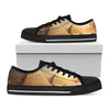 Pyramid Sunset Print Black Low Top Shoes