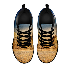 Pyramid Sunset Print Black Sneakers