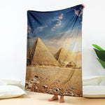 Pyramid Sunset Print Blanket