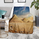 Pyramid Sunset Print Blanket