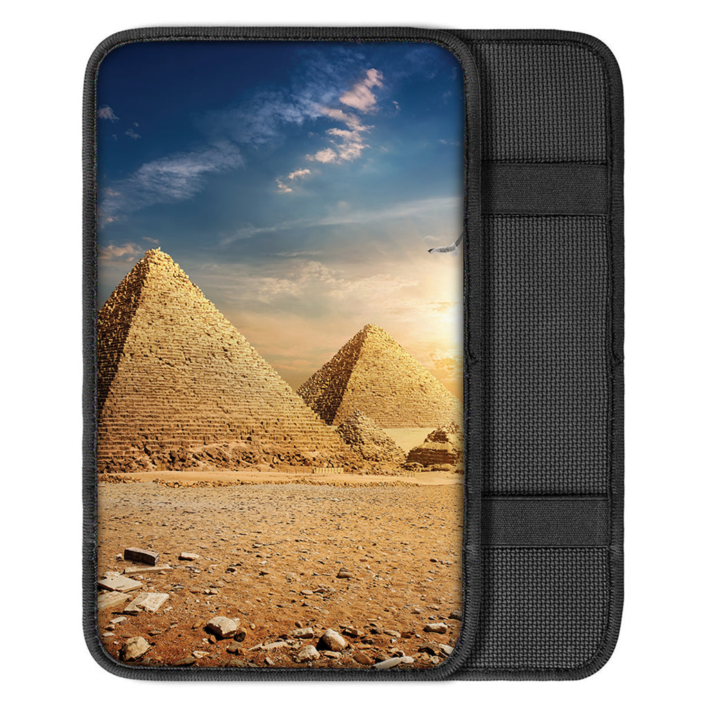 Pyramid Sunset Print Car Center Console Cover