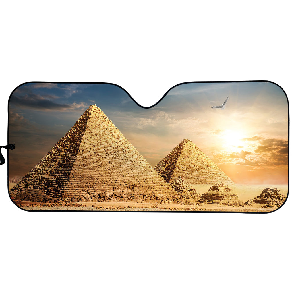 Pyramid Sunset Print Car Sun Shade