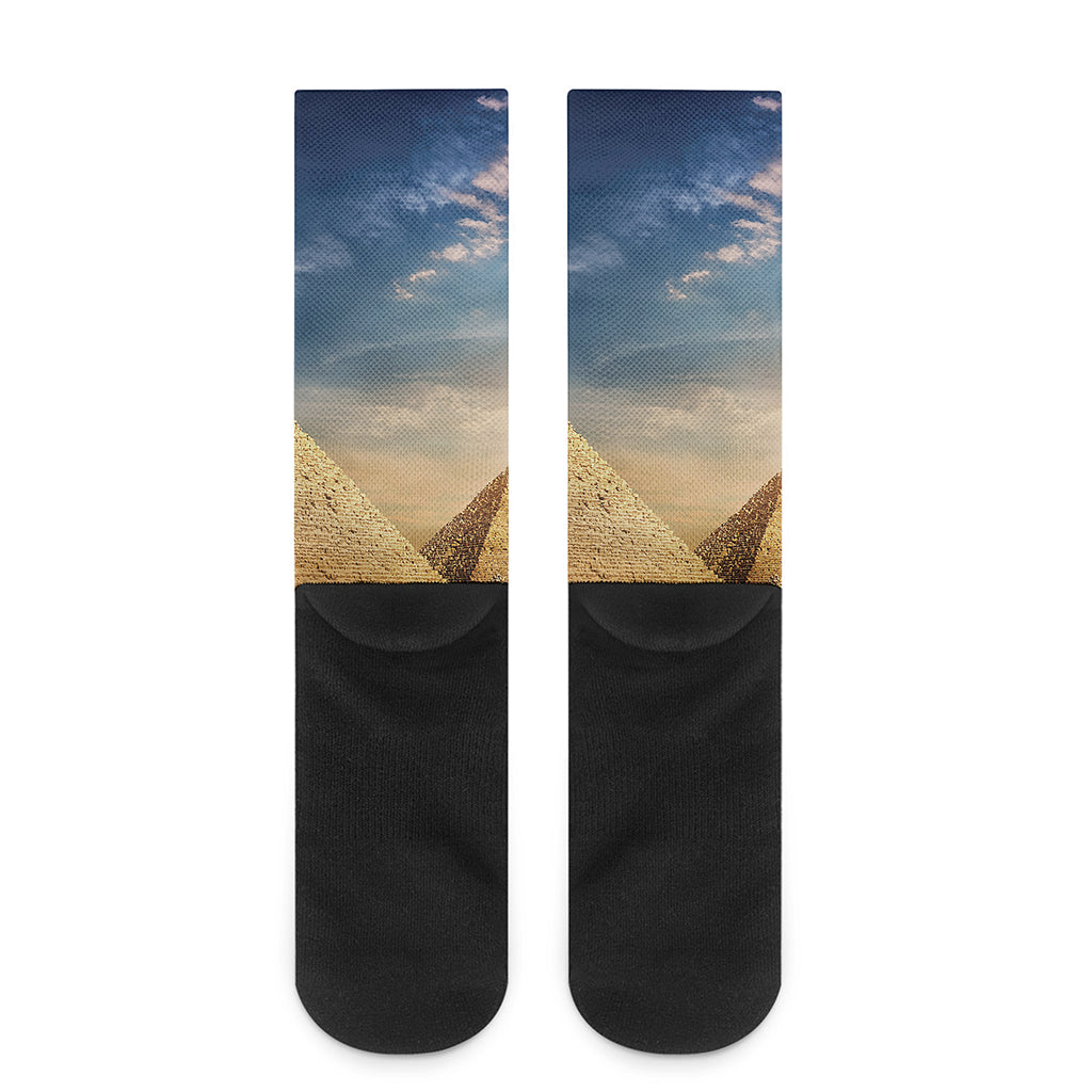 Pyramid Sunset Print Crew Socks
