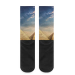 Pyramid Sunset Print Crew Socks