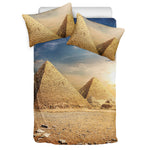 Pyramid Sunset Print Duvet Cover Bedding Set