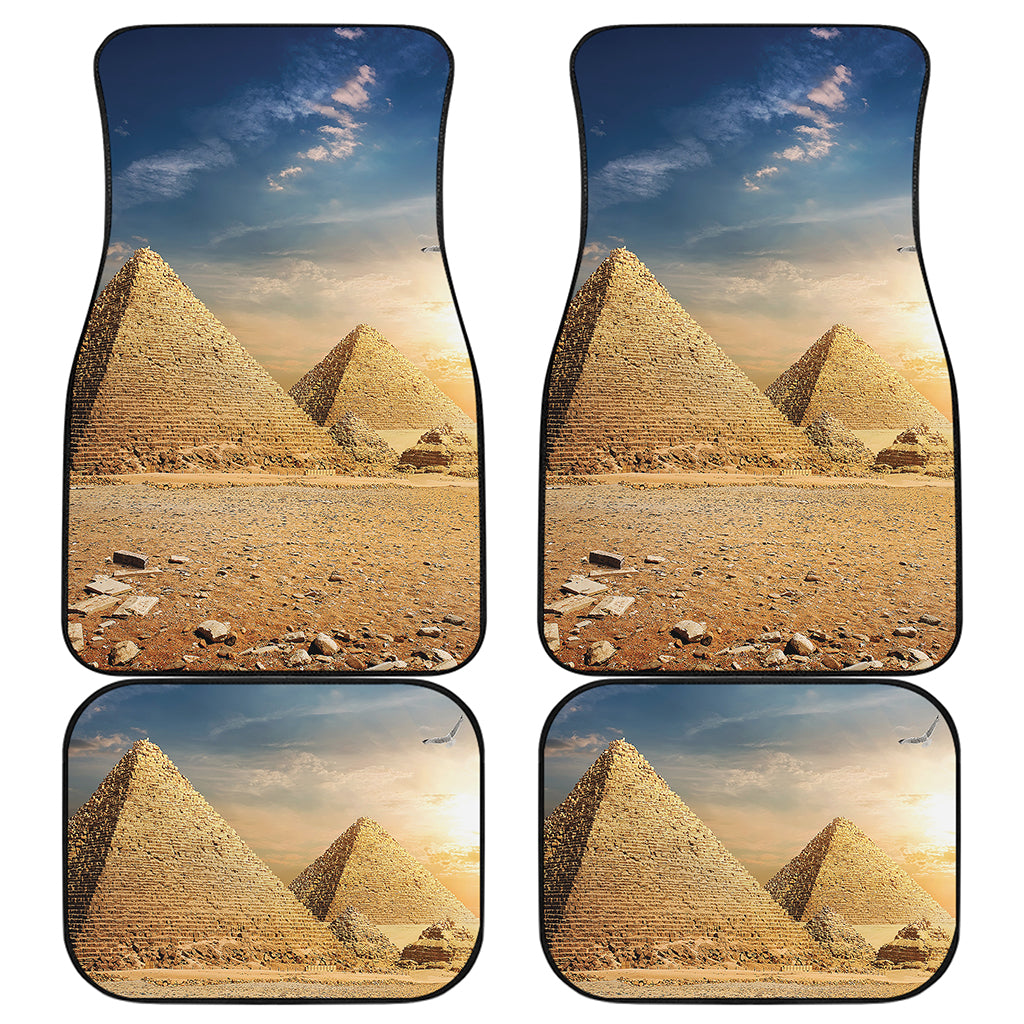 Pyramid Sunset Print Front and Back Car Floor Mats