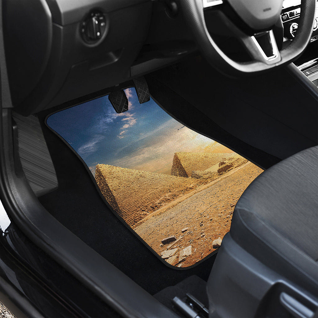 Pyramid Sunset Print Front and Back Car Floor Mats