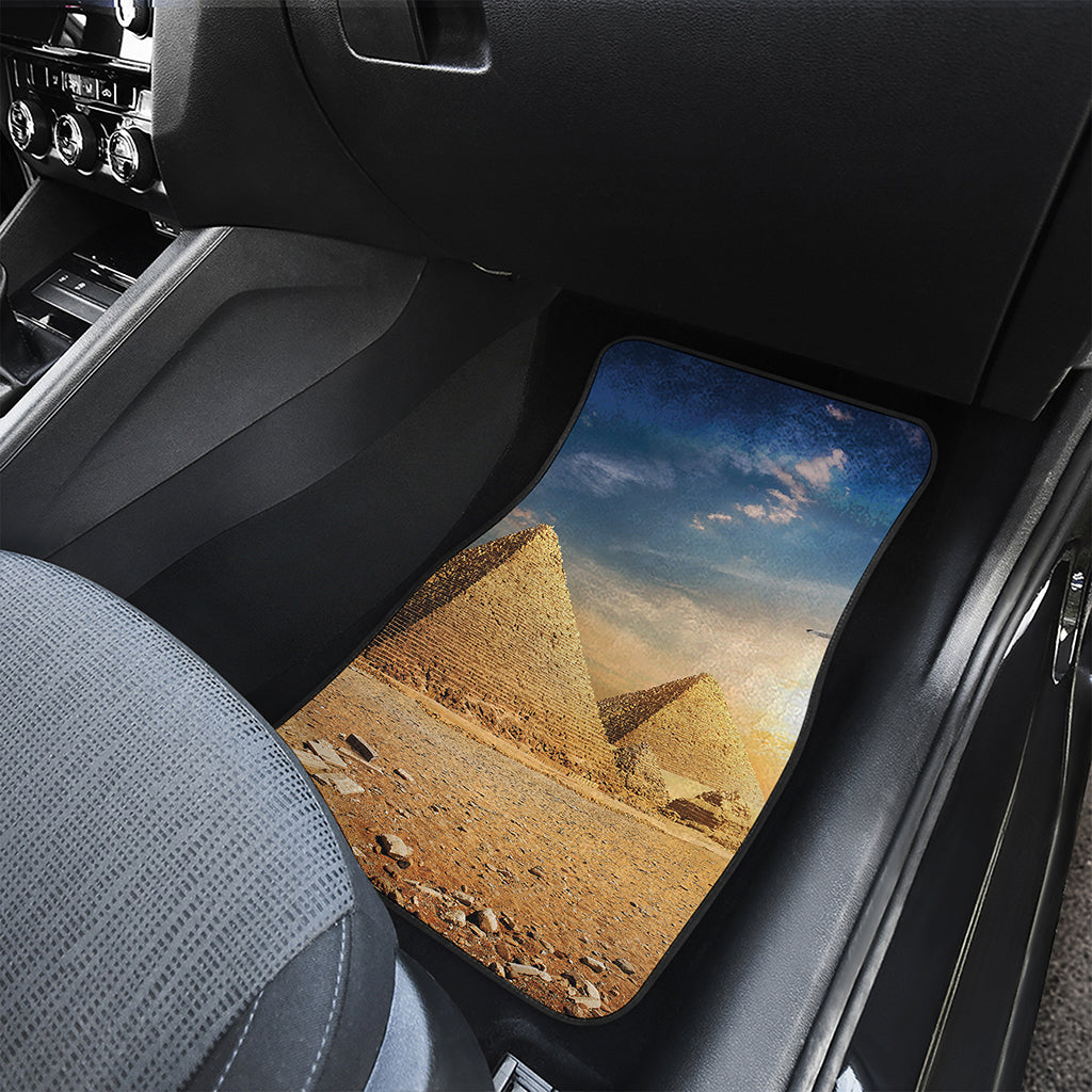 Pyramid Sunset Print Front and Back Car Floor Mats