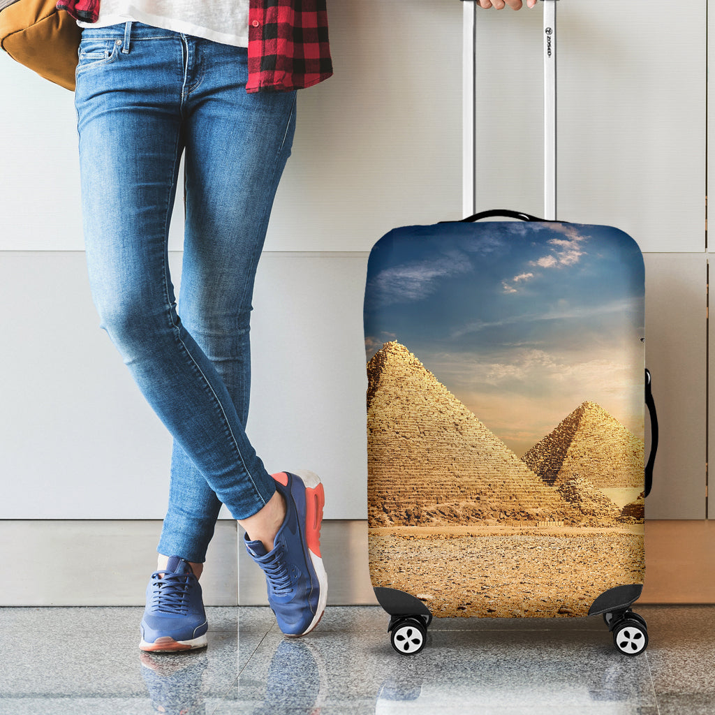 Pyramid Sunset Print Luggage Cover