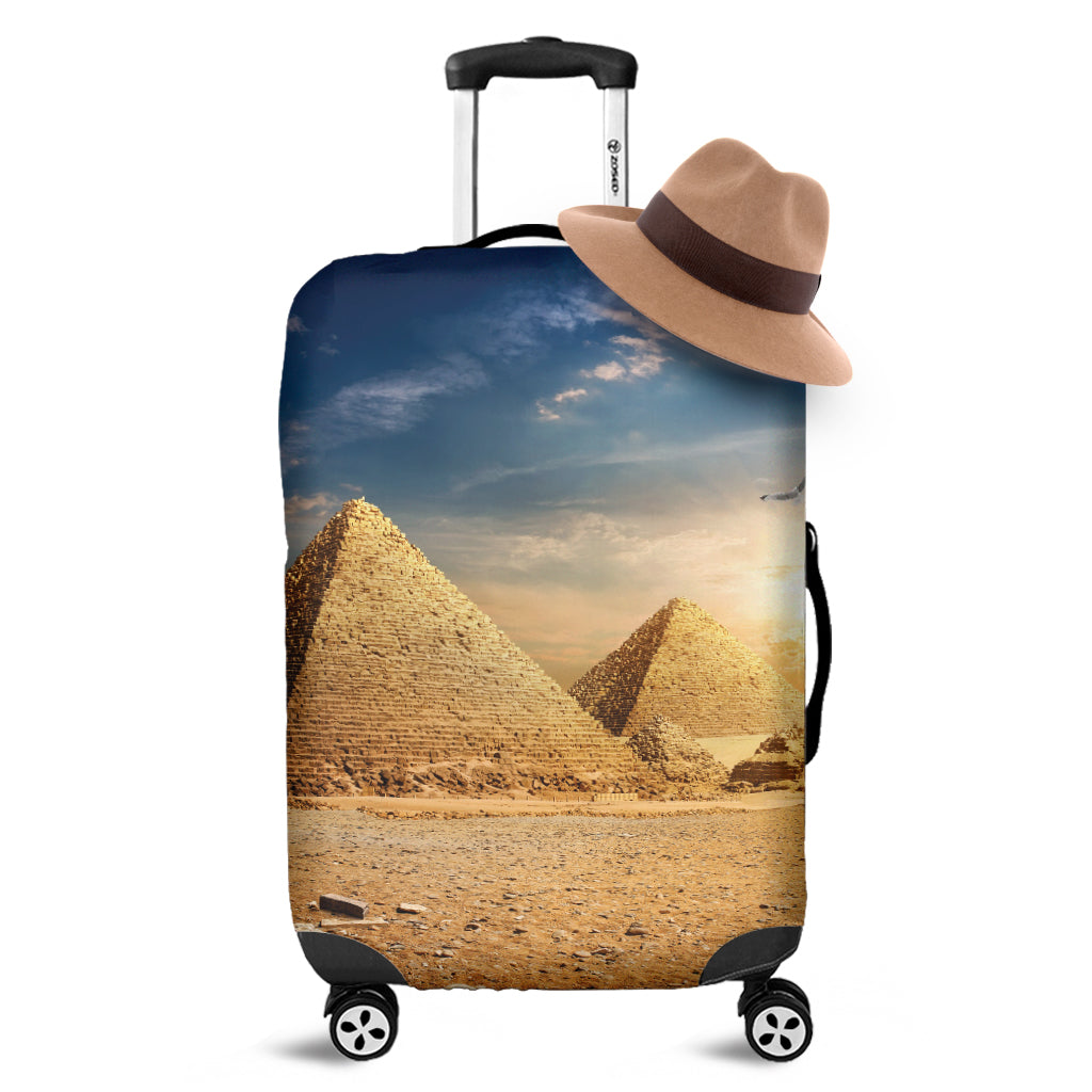 Pyramid Sunset Print Luggage Cover