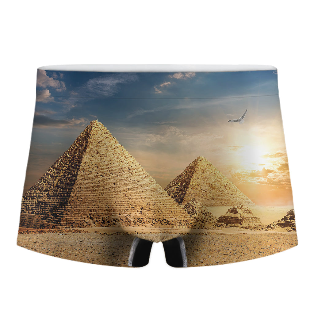 Pyramid Sunset Print Men's Boxer Briefs