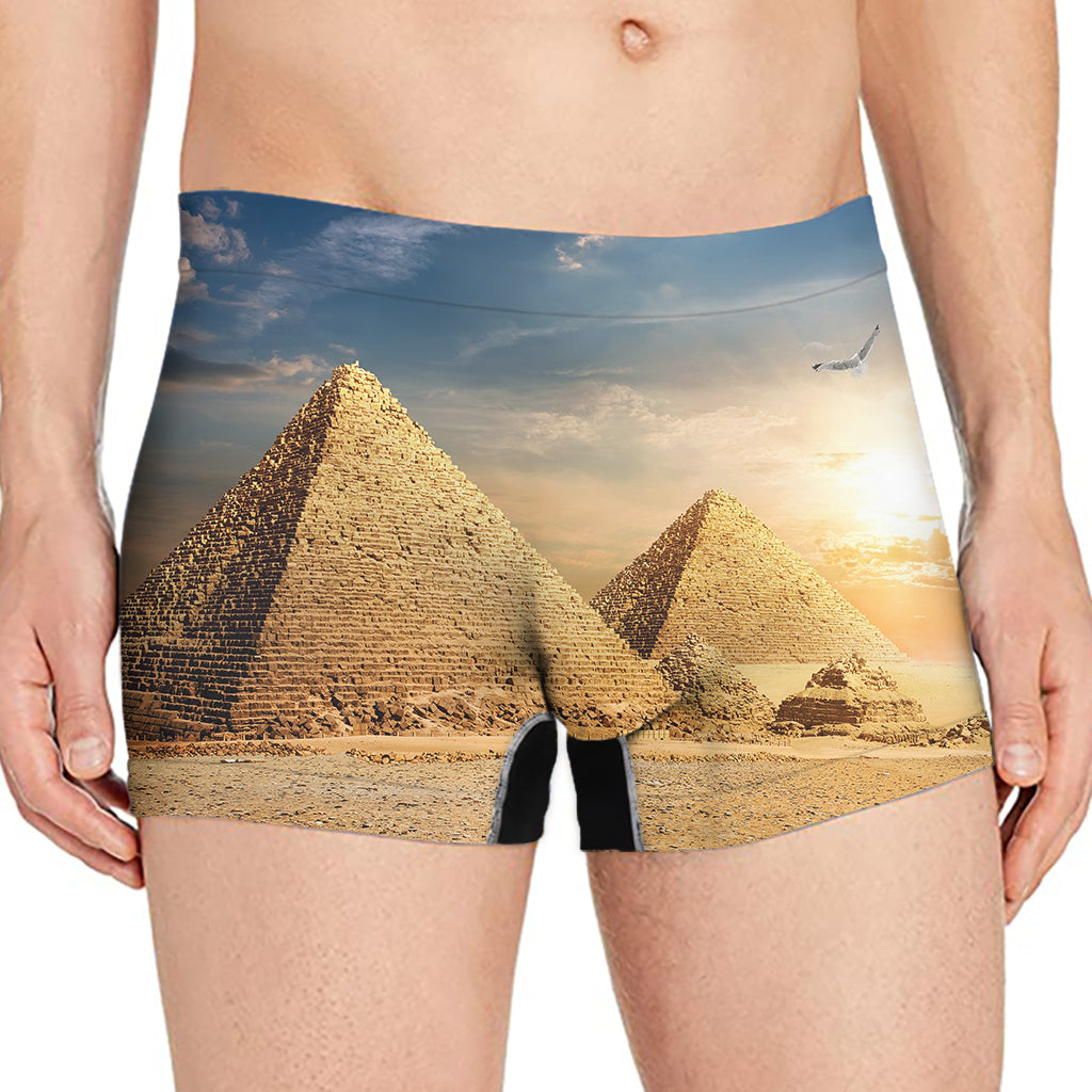 Pyramid Sunset Print Men's Boxer Briefs