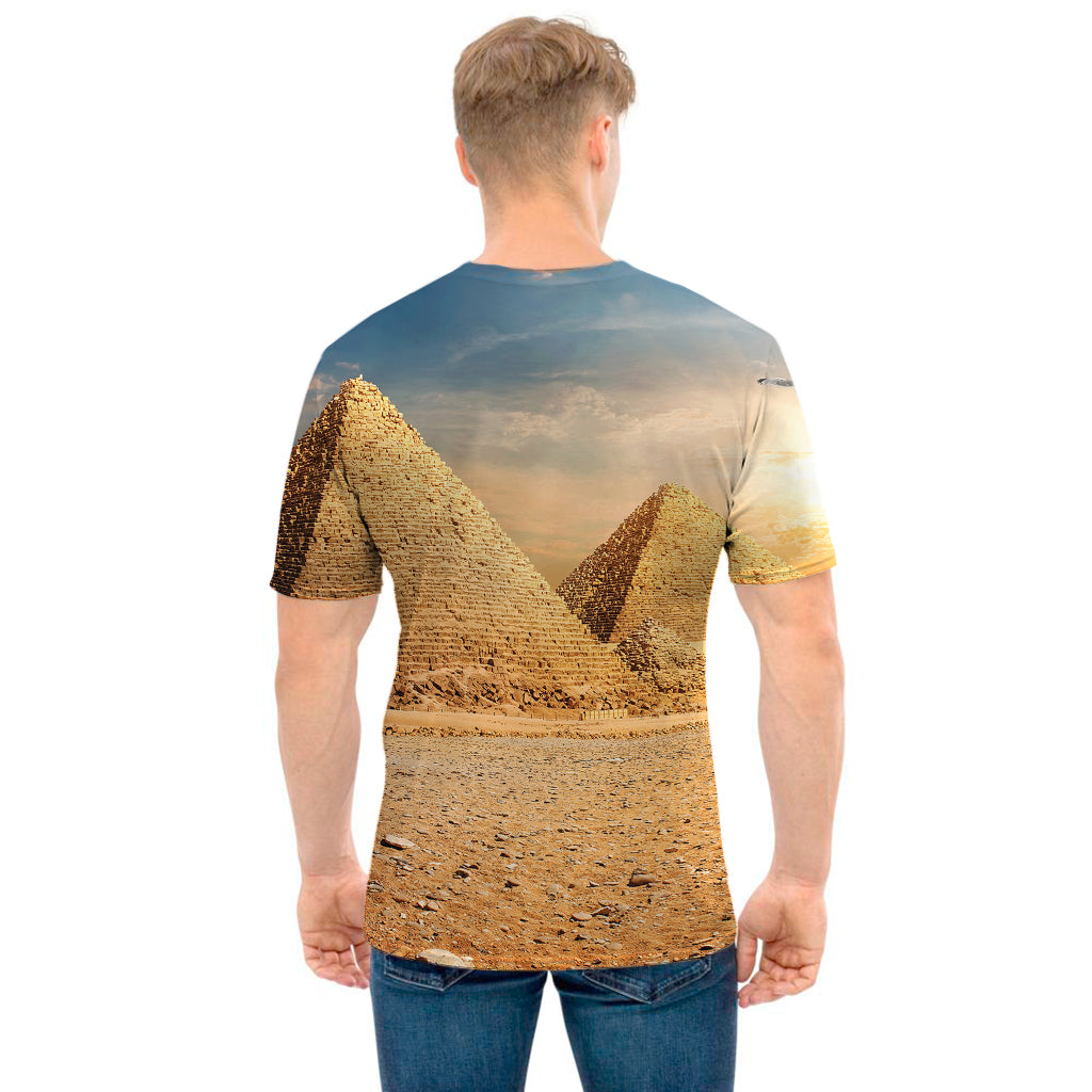 Pyramid Sunset Print Men's T-Shirt