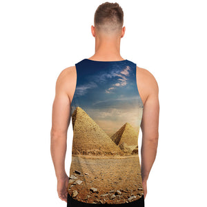 Pyramid Sunset Print Men's Tank Top