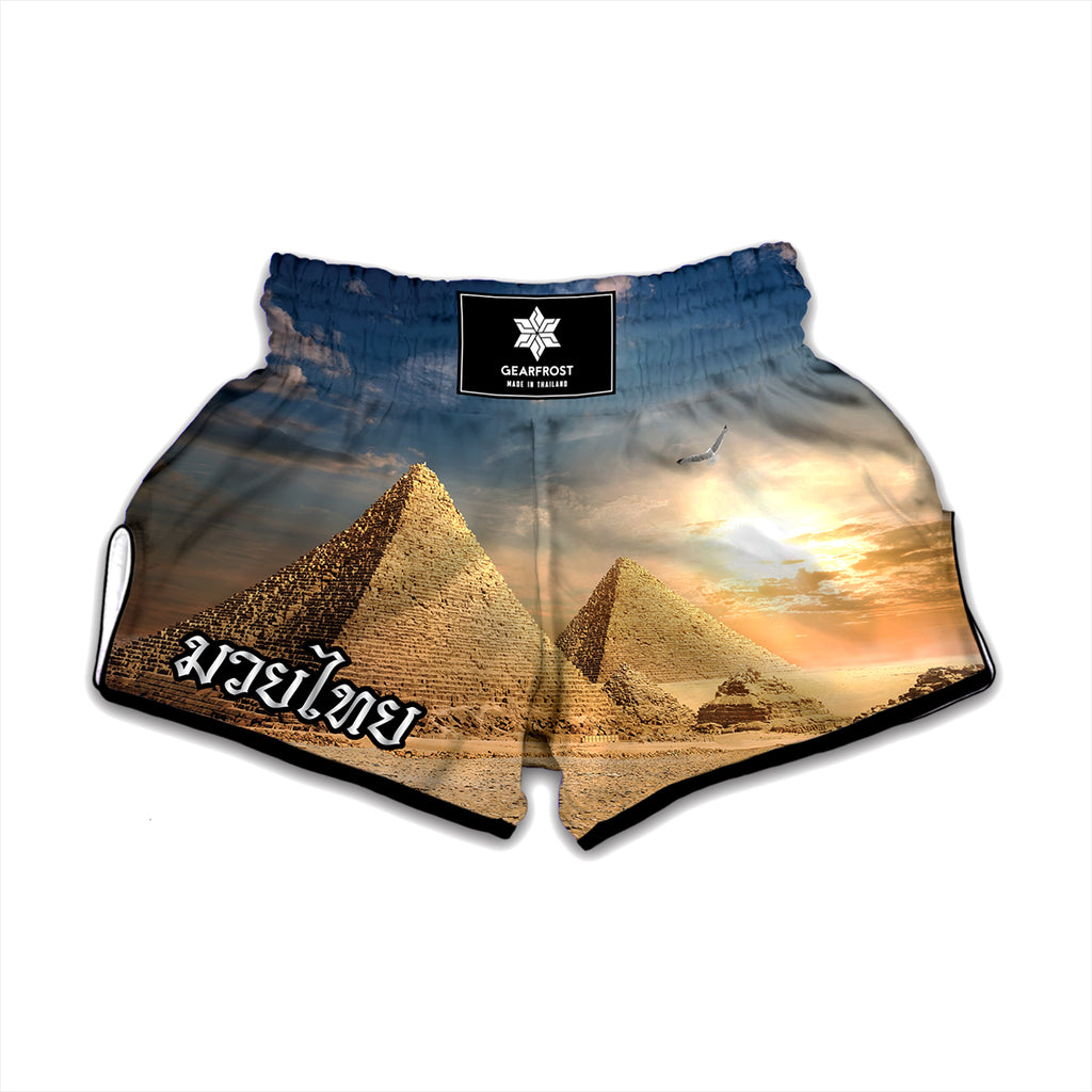 Pyramid Sunset Print Muay Thai Boxing Shorts