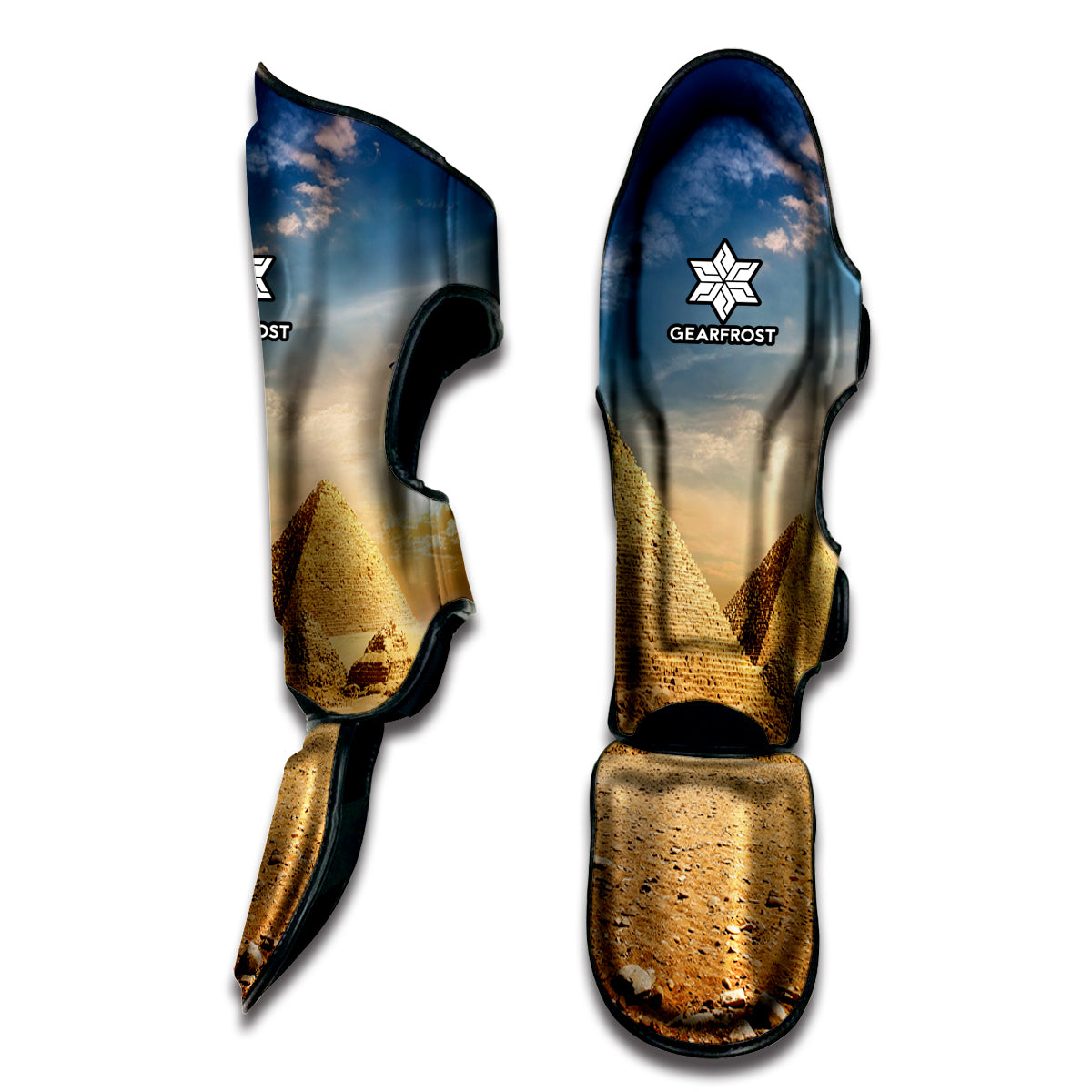 Pyramid Sunset Print Muay Thai Shin Guard