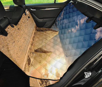 Pyramid Sunset Print Pet Car Back Seat Cover