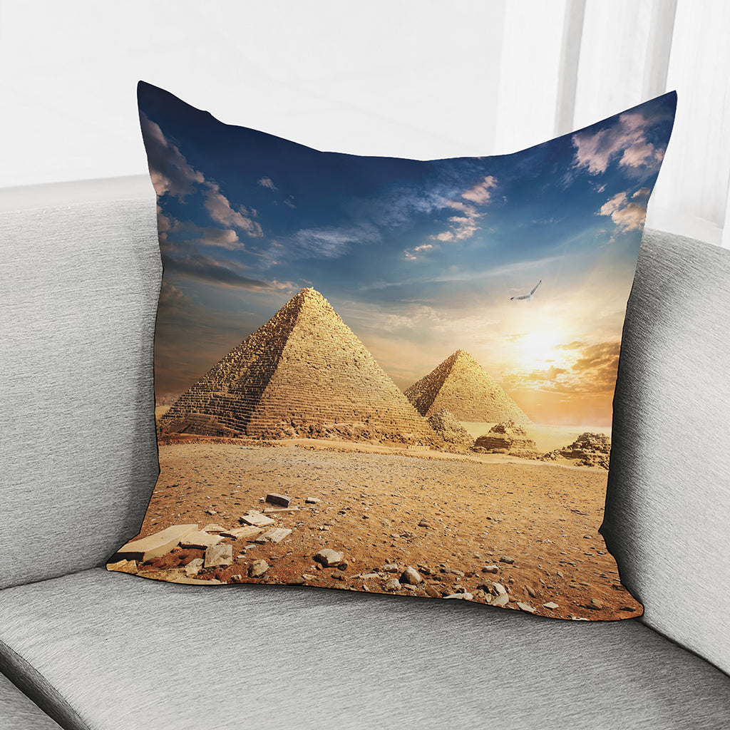 Pyramid Sunset Print Pillow Cover