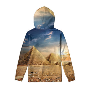 Pyramid Sunset Print Pullover Hoodie