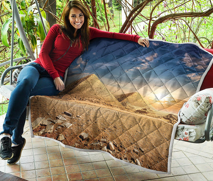 Pyramid Sunset Print Quilt