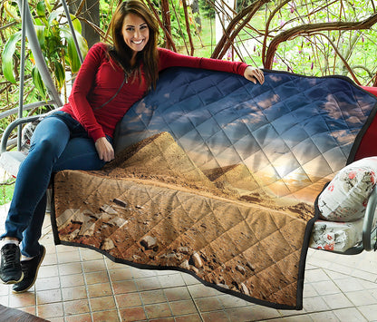Pyramid Sunset Print Quilt