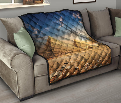 Pyramid Sunset Print Quilt