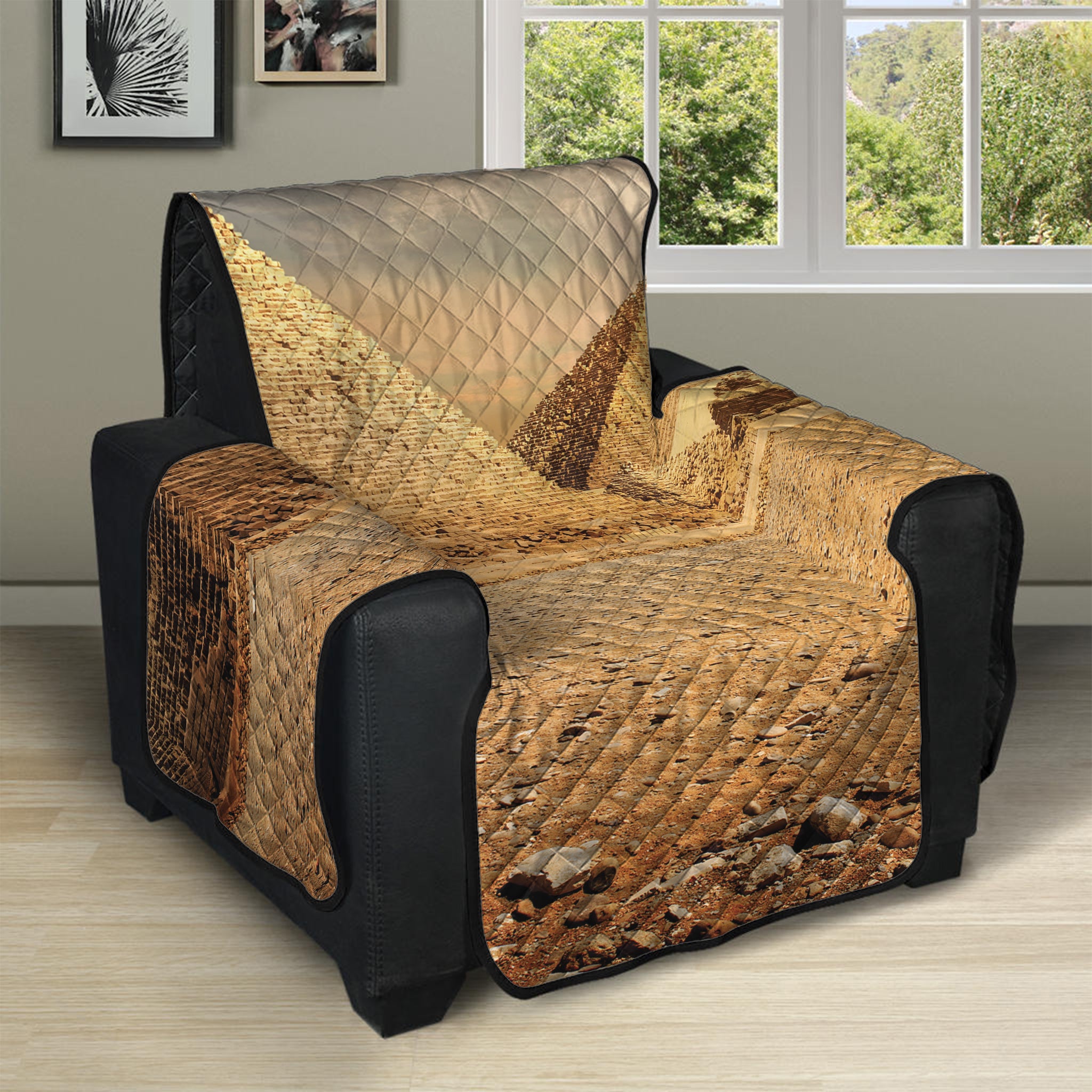 Pyramid Sunset Print Recliner Protector