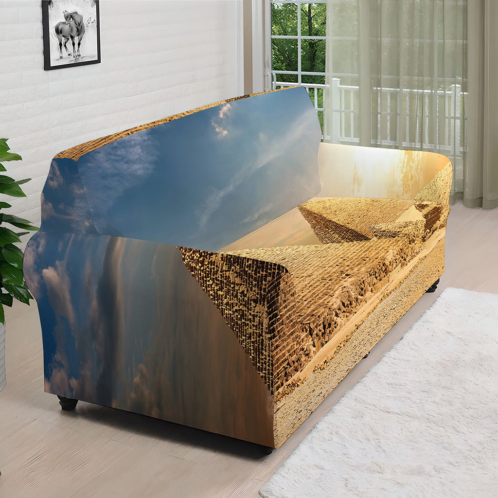 Pyramid Sunset Print Sofa Cover