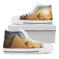 Pyramid Sunset Print White High Top Sneakers