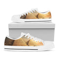 Pyramid Sunset Print White Low Top Sneakers