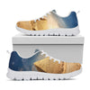 Pyramid Sunset Print White Sneakers