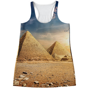 Pyramid Sunset Print Women's Racerback Tank Top