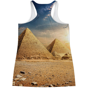 Pyramid Sunset Print Women's Racerback Tank Top