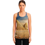 Pyramid Sunset Print Women's Racerback Tank Top