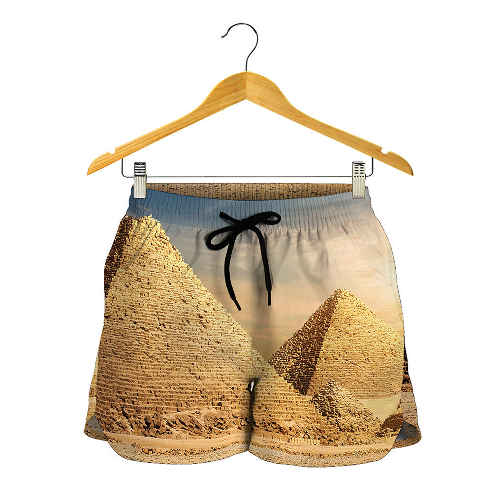 Pyramid Sunset Print Women's Shorts