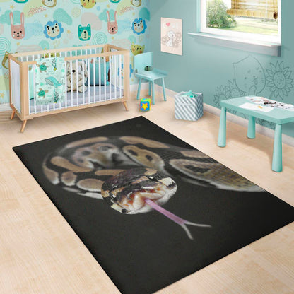 Python Snake Print Area Rug