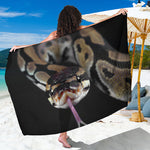 Python Snake Print Beach Sarong Wrap