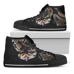 Python Snake Print Black High Top Shoes